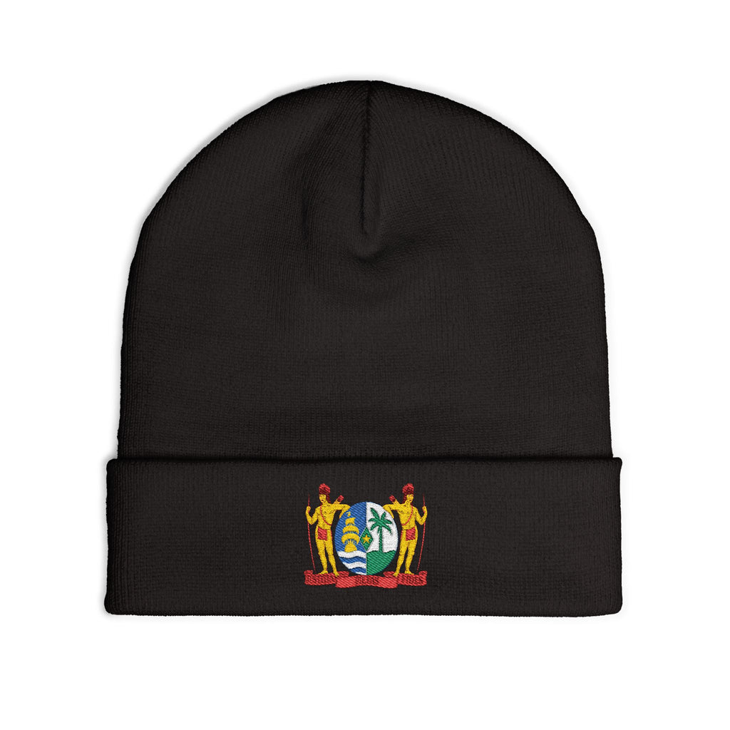 Suriname Coat of Arms Embroidered Knit Beanie - Irie Blues Boutique