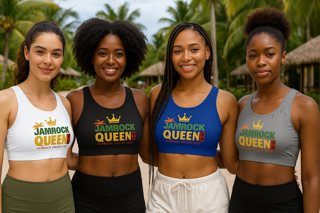 Jamrock Queen Sports Bra - Irie Blues Boutique