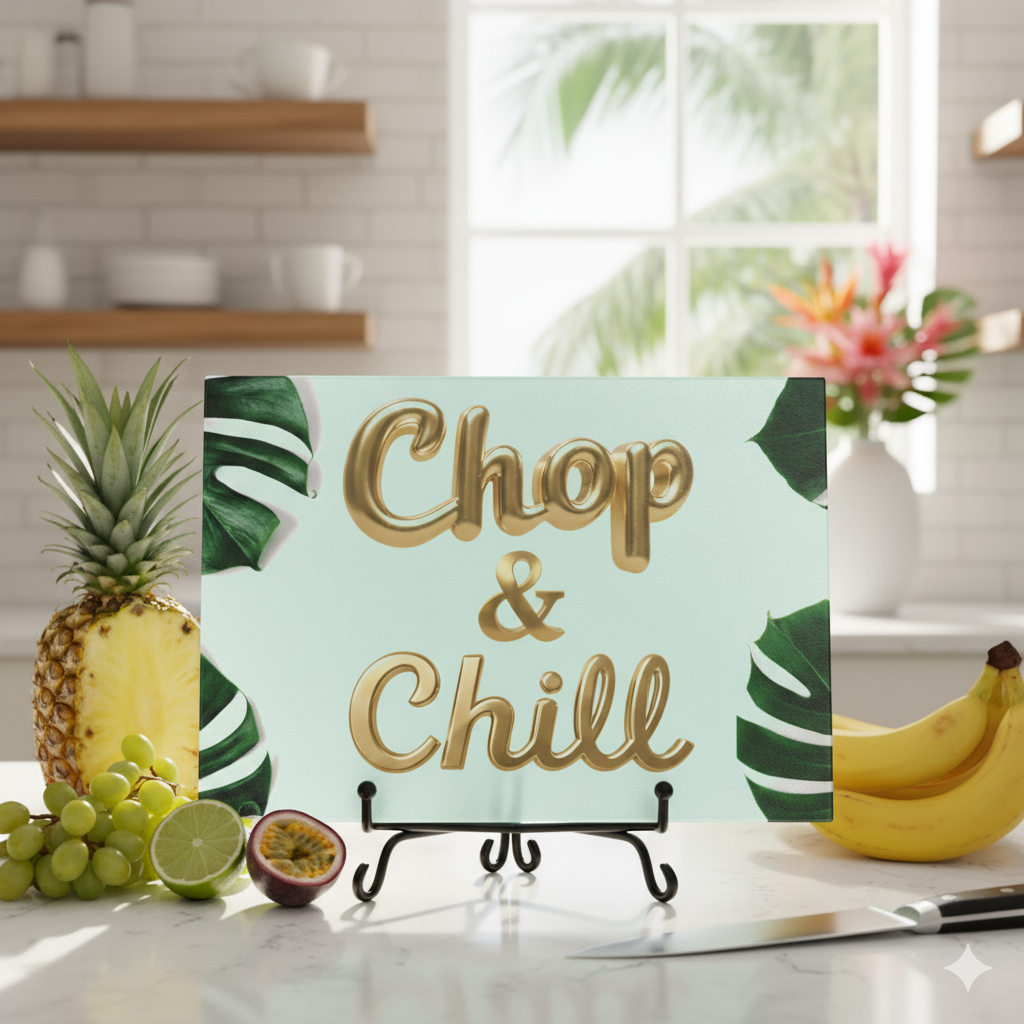 Chop & Chill Glass Cutting Board