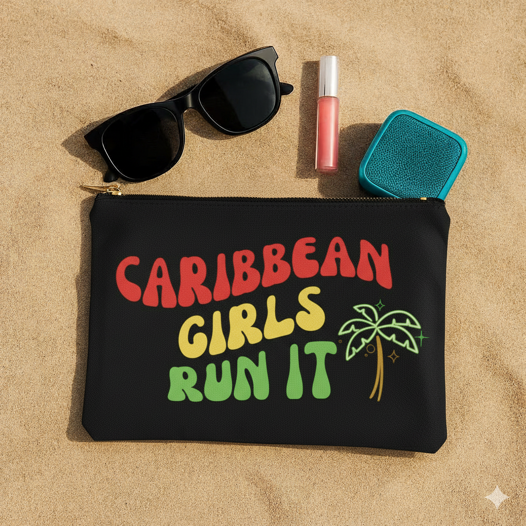 Caribbean Girls Run It Pouch - Irie Blues Boutique