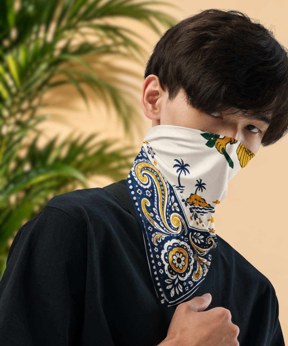 US Virgin Islands Flag Paisley Print Bandana