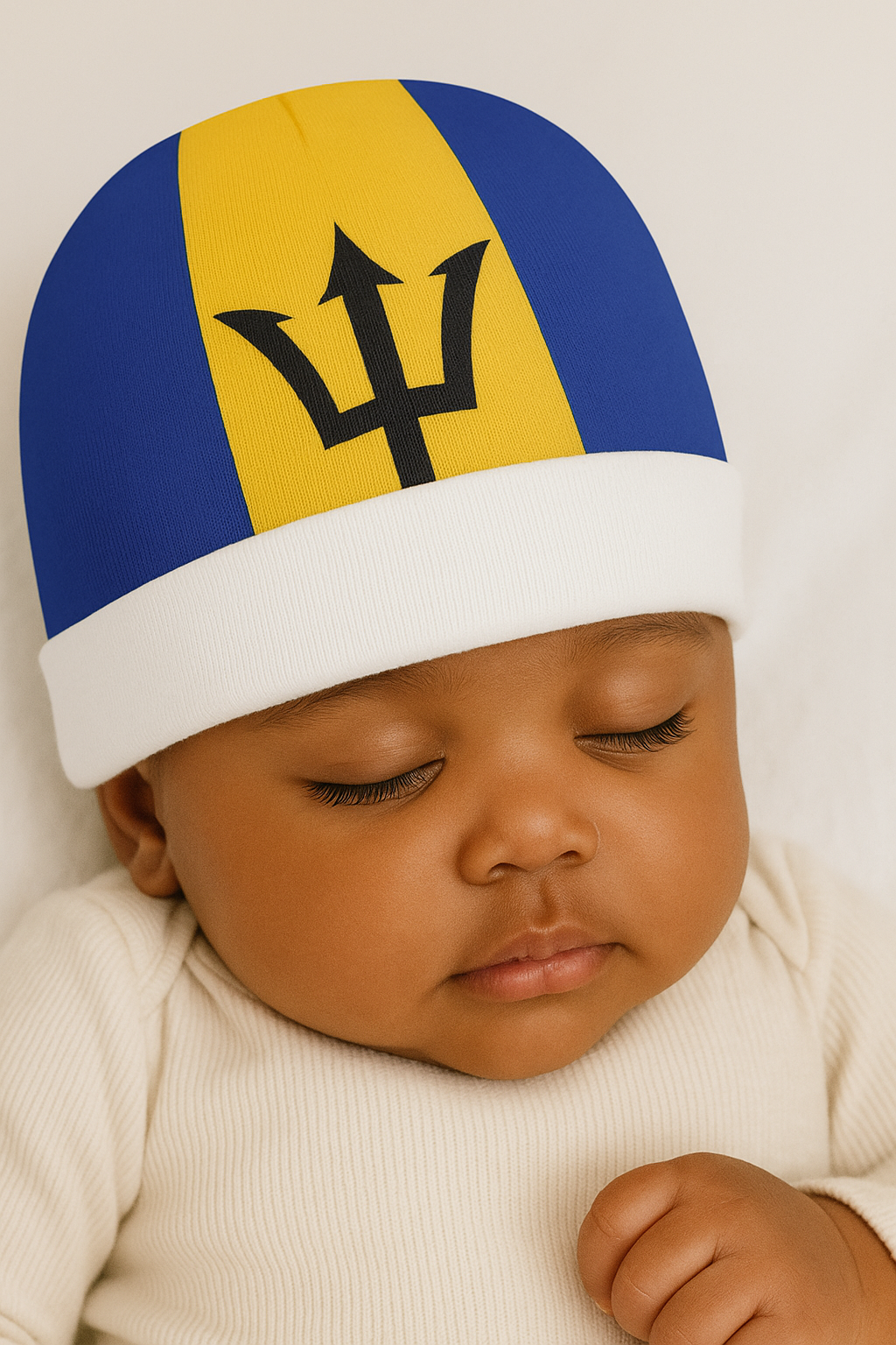 Barbados Flag Baby Beanie - Irie Blues Boutique