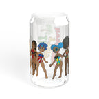 Caribbean Girls Run It 16oz Sipper Glass - Irie Blues Boutique