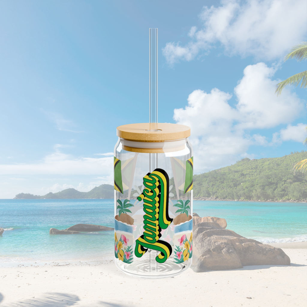 Jamaica Sipper Glass, 16oz - Irie Blues Boutique