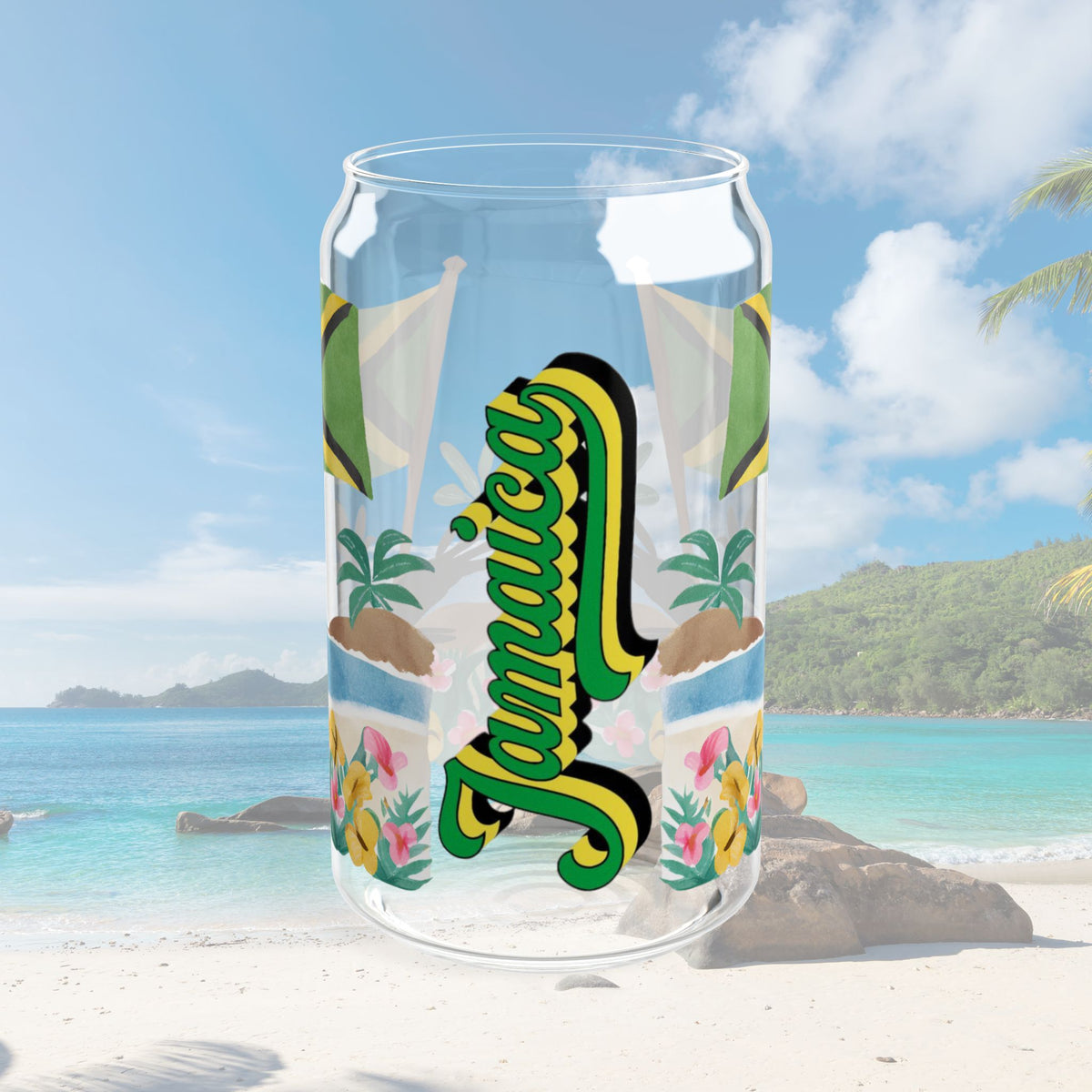 Jamaica Sipper Glass, 16oz - Irie Blues Boutique