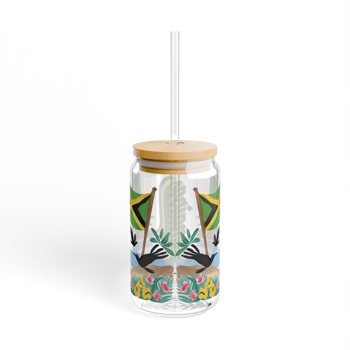 Jamaica Sipper Glass, 16oz - Irie Blues Boutique