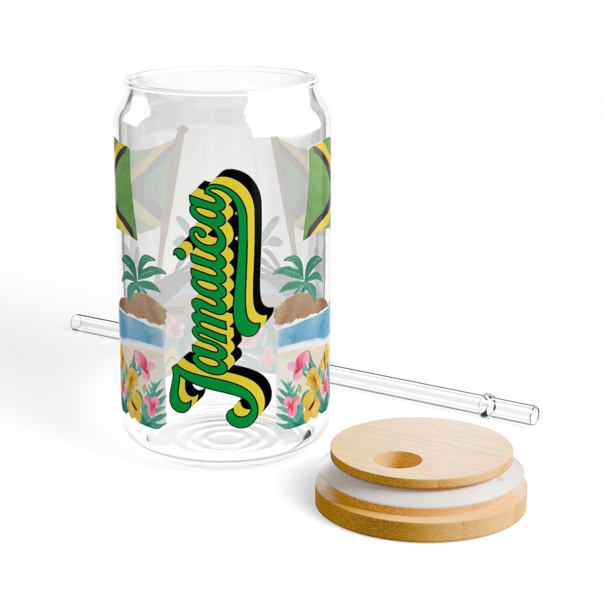 Jamaica Sipper Glass, 16oz - Irie Blues Boutique