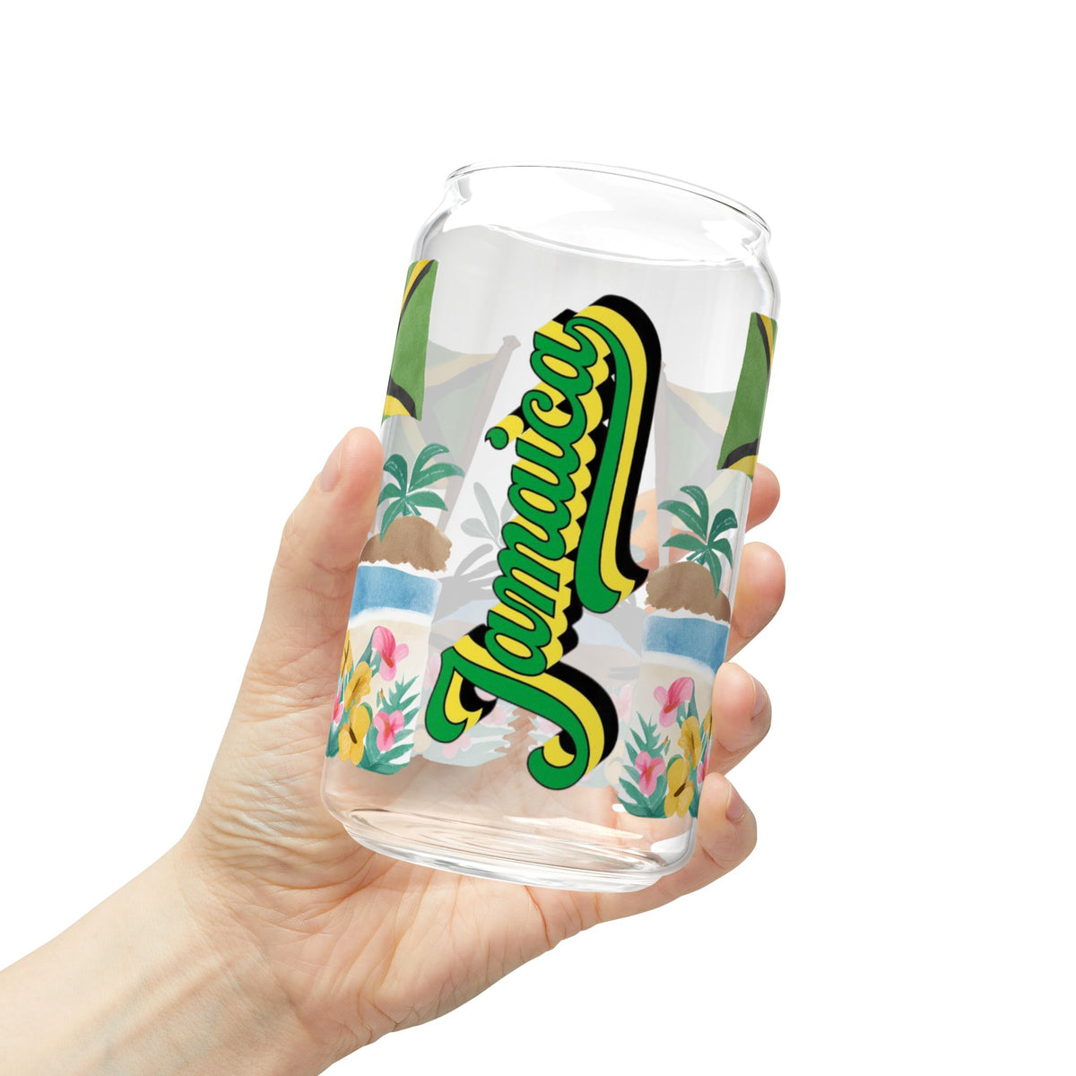 Jamaica Sipper Glass, 16oz - Irie Blues Boutique