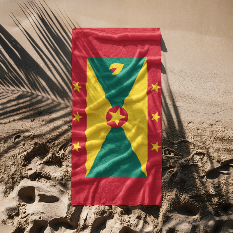Grenada Flag Beach Towel - Irie Blues Boutique
