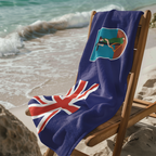 Montserrat Flag Beach Towel, Caribbean Flag Beach Towel, Travel Beach Towel, Vacation Towel, Island Flag Beach Blanket, - Irie Blues Boutique