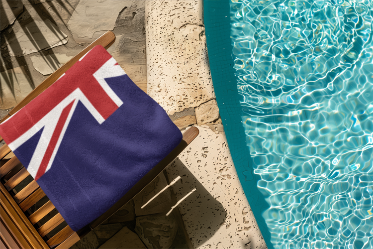 Turks & Caicos Flag Beach Towel, Caribbean Flag Beach Towel, Travel Beach Towel, Vacation Towel, Island Flag Beach Blanket, - Irie Blues Boutique