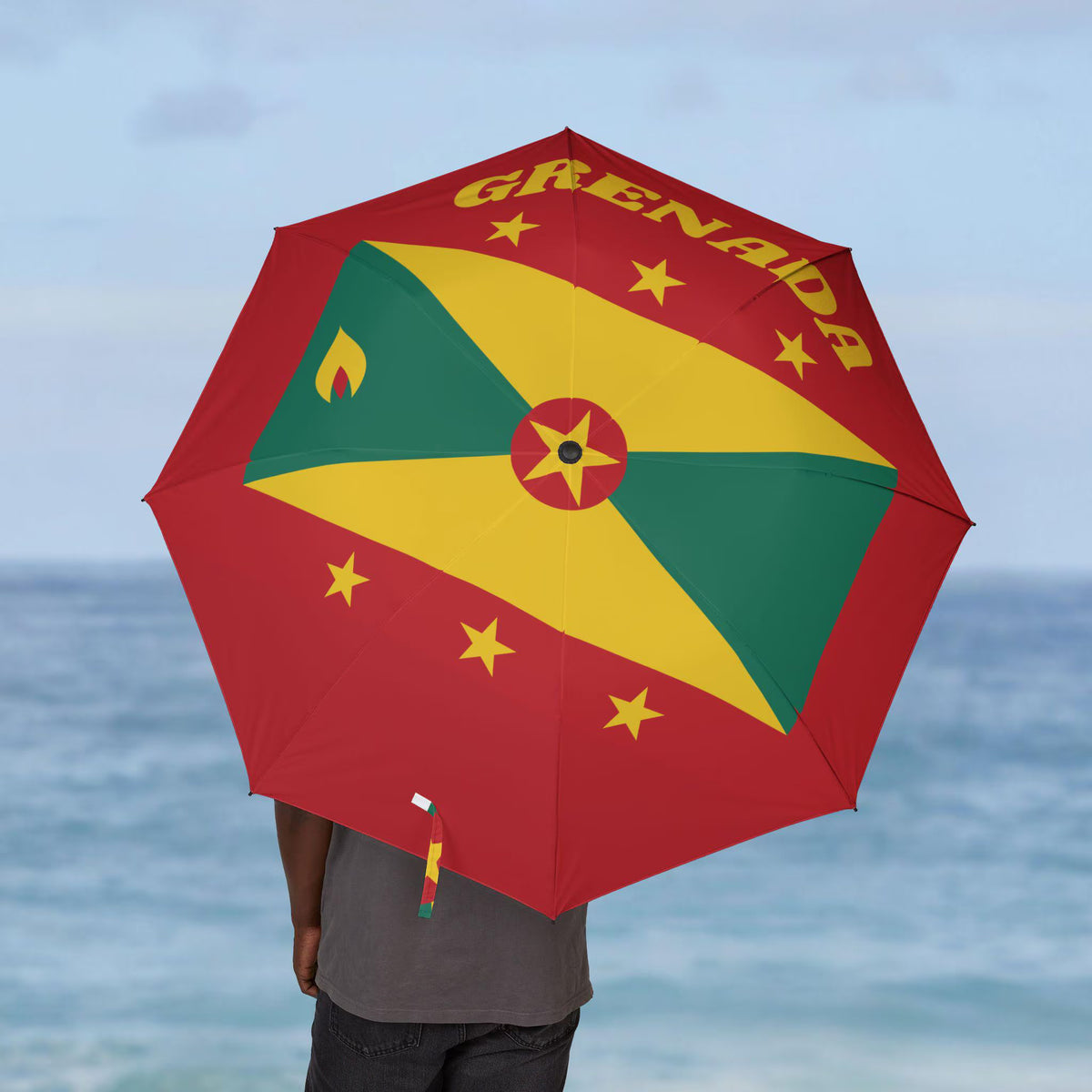 Grenada Flag Umbrella - Irie Blues Boutique