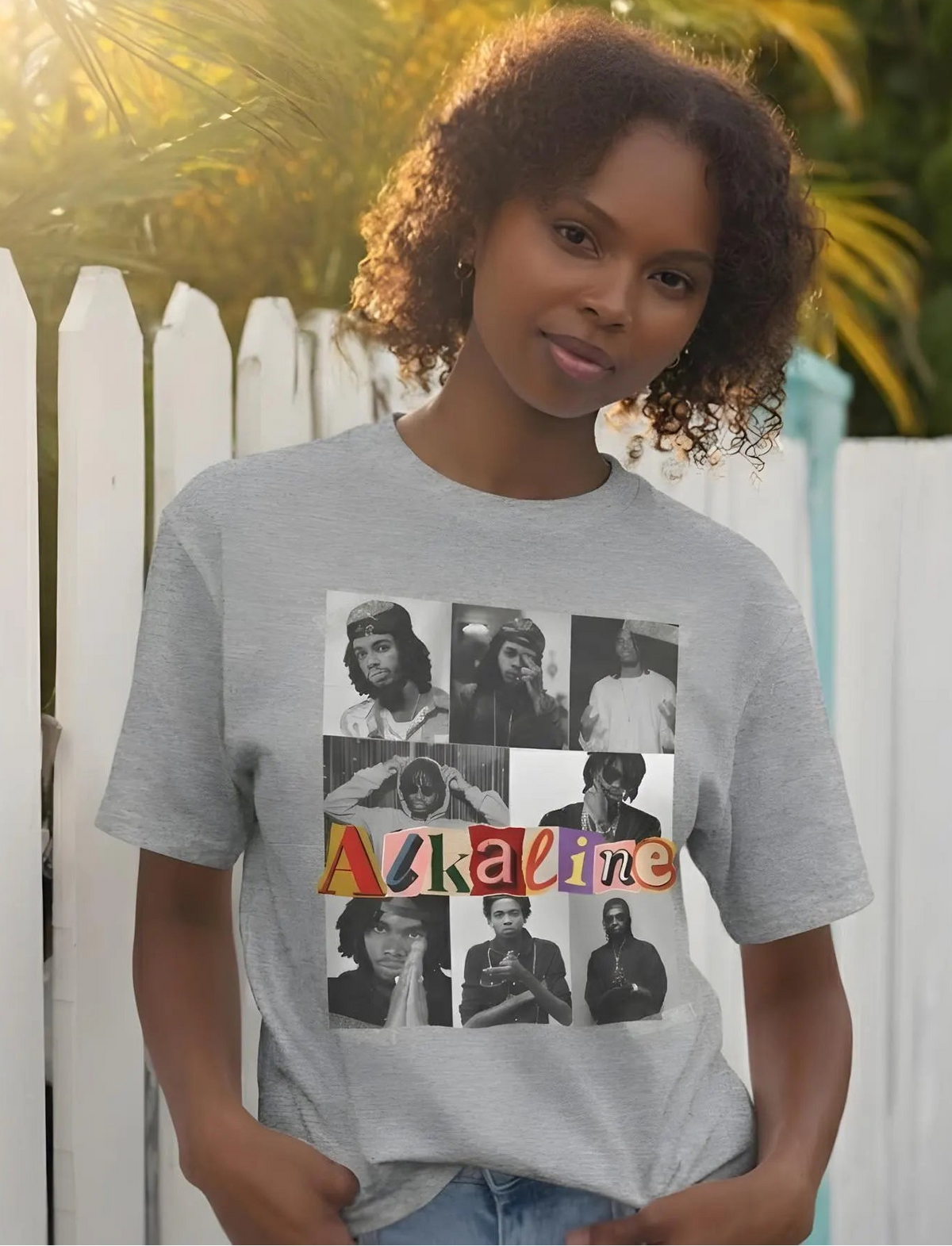 Alkaline If a No Me Then a Who Then Collage T-Shirt - Irie Blues Boutique