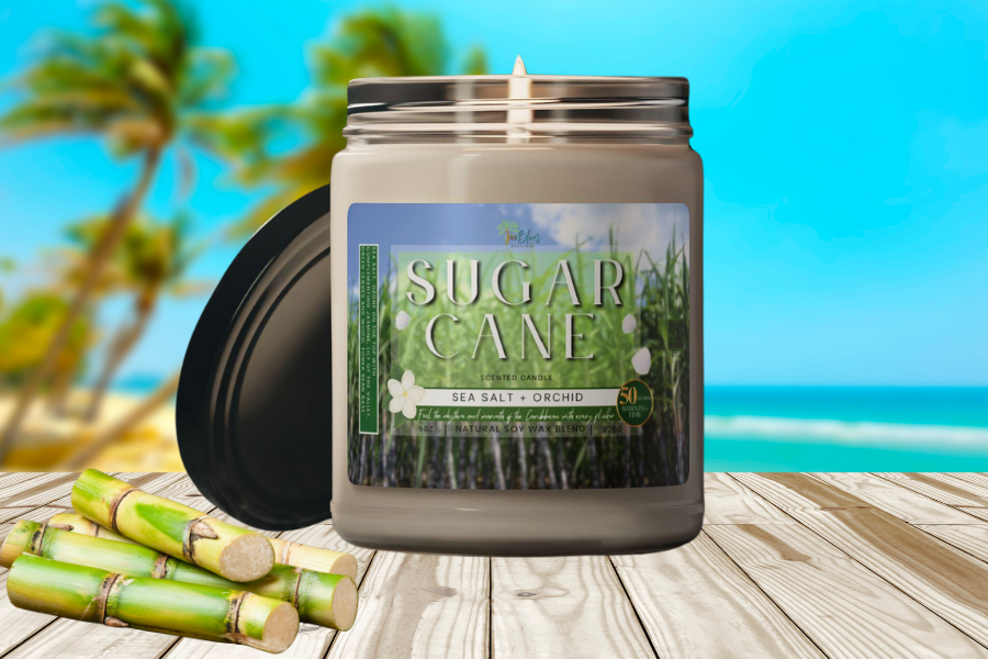 Sugar Cane Scented Soy Wax Candle - Irie Blues Boutique