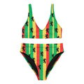 Rasta Reggae High Waisted Bikini - Irie Blues Boutique