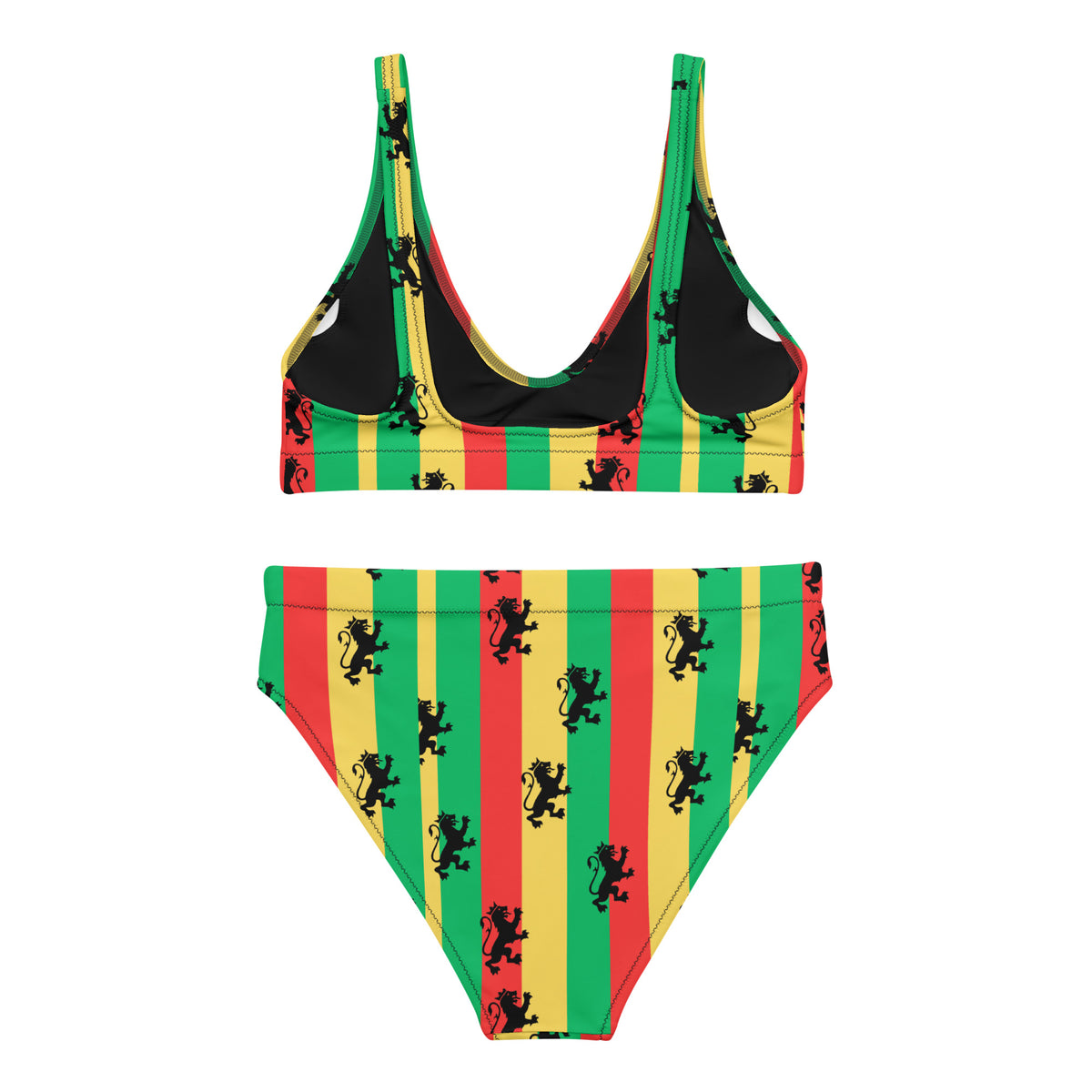 Rasta Reggae High Waisted Bikini - Irie Blues Boutique