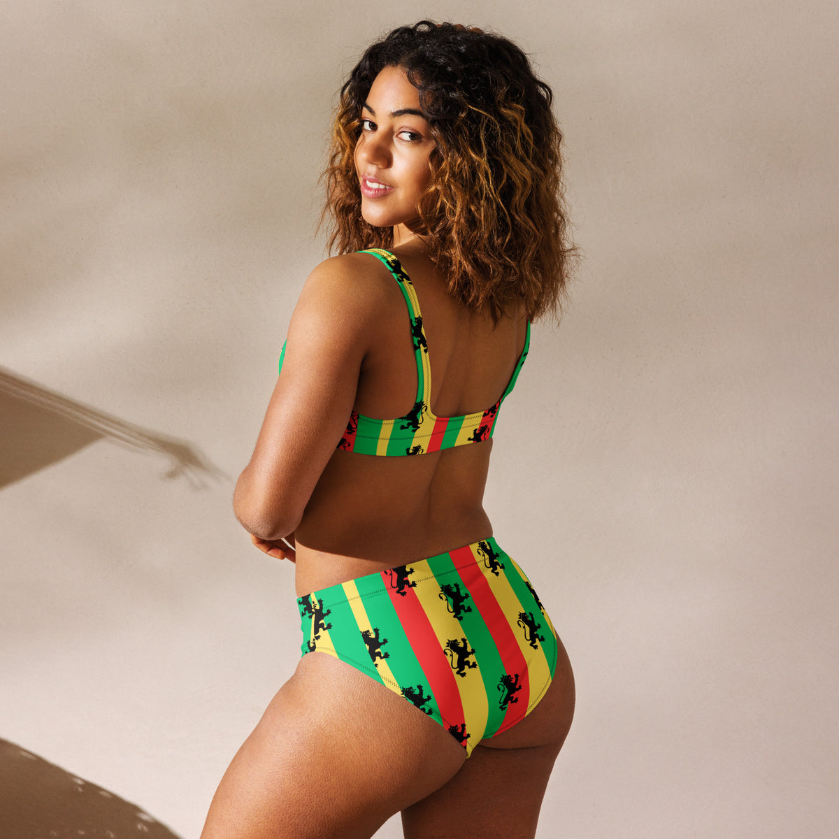 Rasta Reggae High Waisted Bikini - Irie Blues Boutique