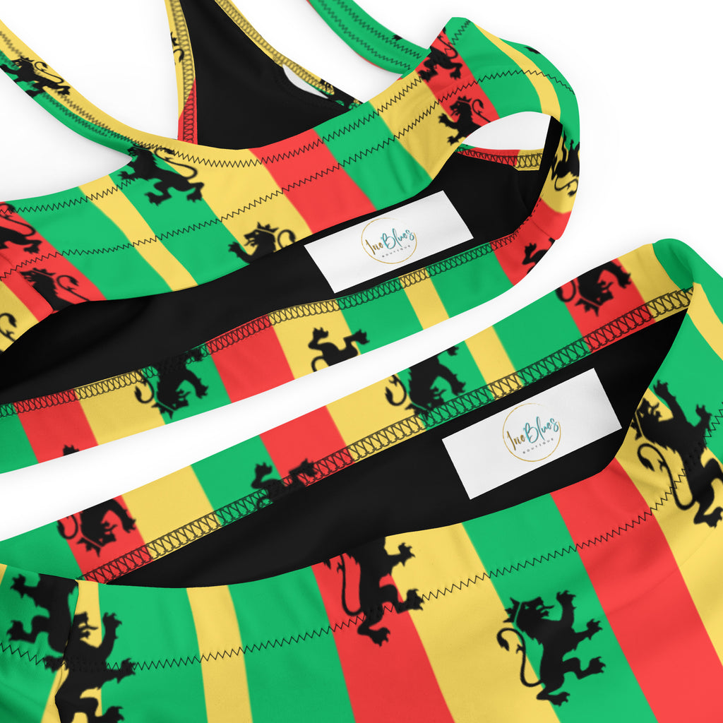 Rasta Reggae High Waisted Bikini - Irie Blues Boutique