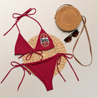 Banks Beer Logo All Over Print Recycled String Bikini - Irie Blues Boutique