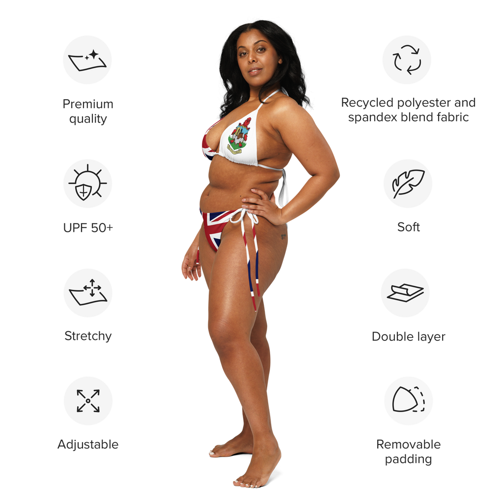 Bermuda Flag All Over Print Recycled String Bikini - Irie Blues Boutique