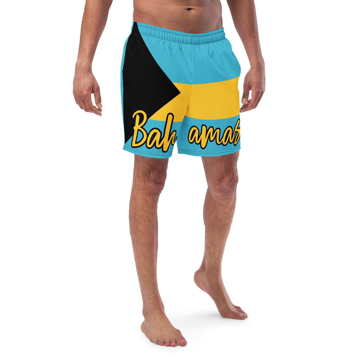 Bahamas Flag Recycled Swim Trunks - Irie Blues Boutique