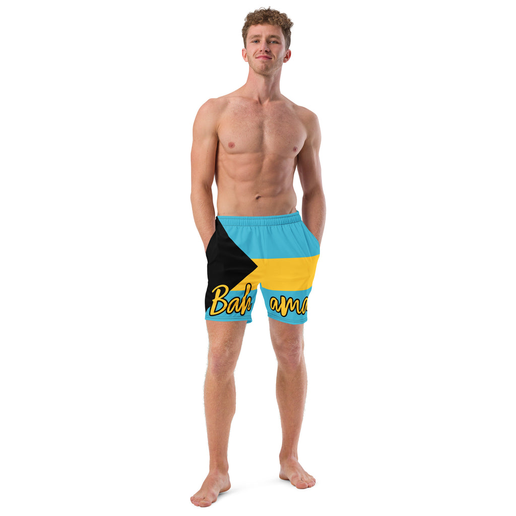 Bahamas Flag Recycled Swim Trunks - Irie Blues Boutique