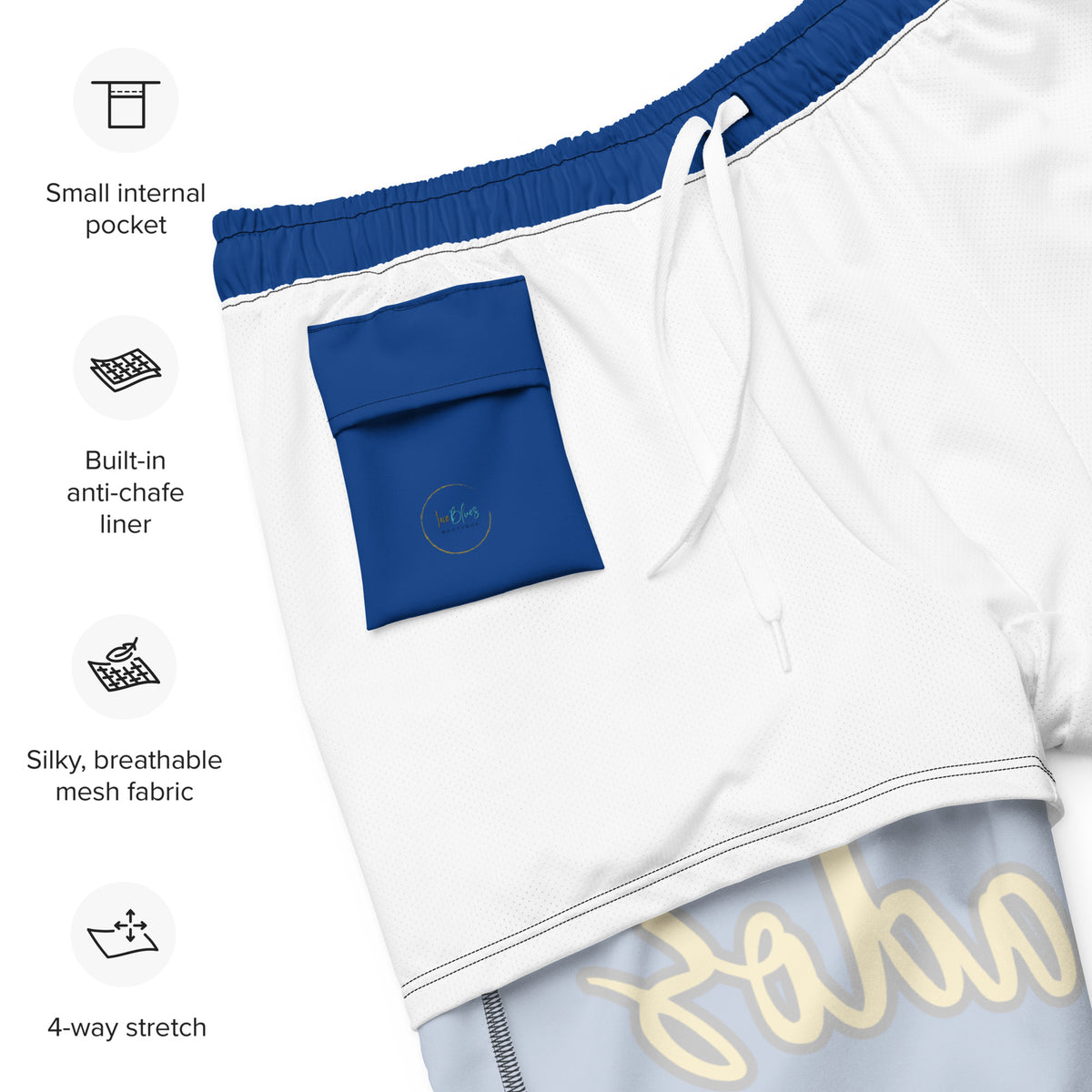 Barbados Flag Recycled Swim Trunks - Irie Blues Boutique