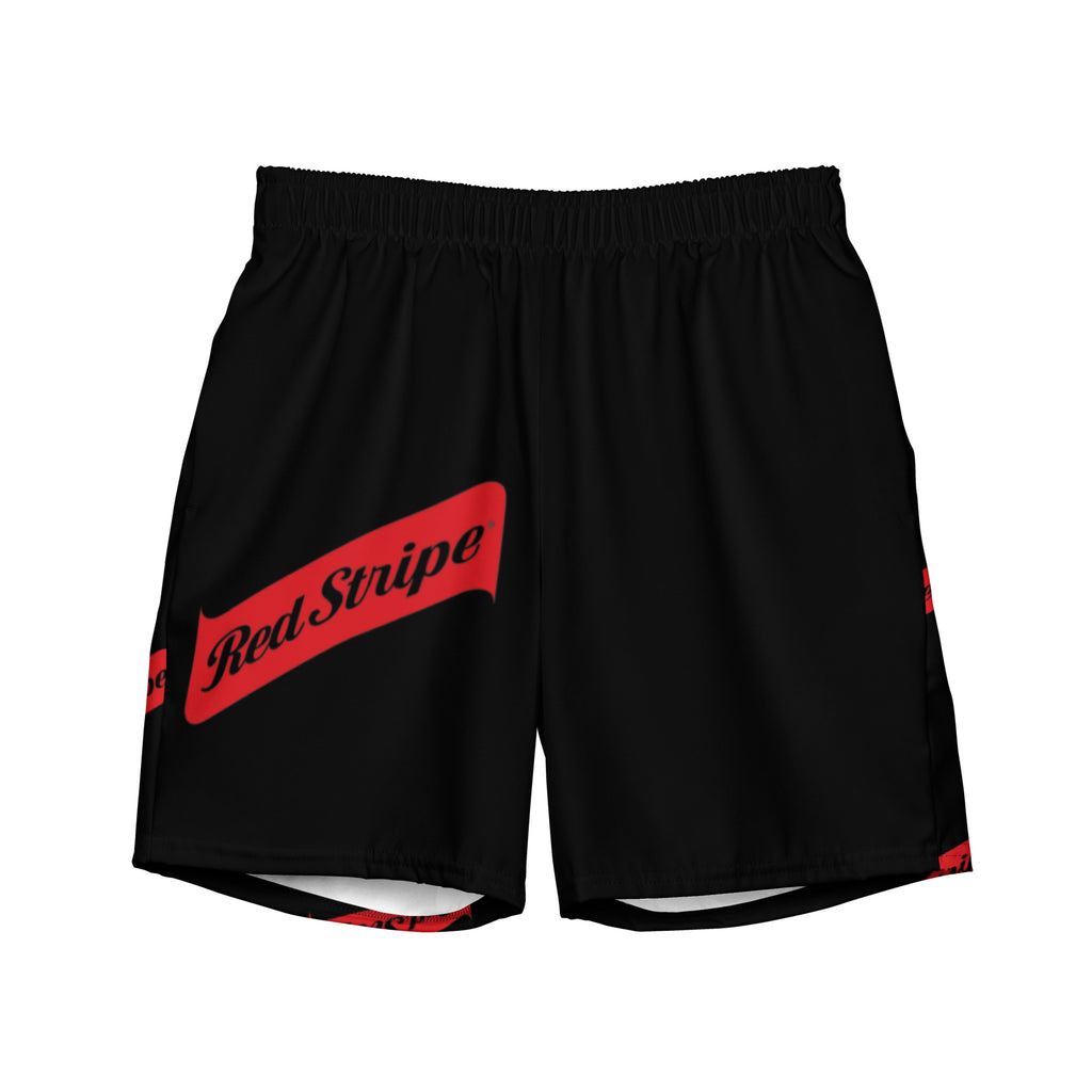 Red Stripe Beer Logo Recycled Swim Trunks - Irie Blues Boutique