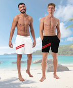 Red Stripe Beer Logo Recycled Swim Trunks - Irie Blues Boutique