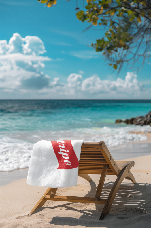 Red Stripe Beach Towel - Irie Blues Boutique