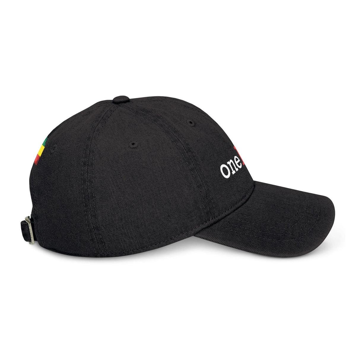 One Love Rastafarian Flag Embroidered Denim Hat - Irie Blues Boutique