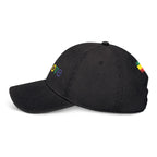 One Love Rastafarian Flag Embroidered Denim Hat - Irie Blues Boutique