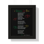 Jamaican Love Poem Framed Poster - Irie Blues Boutique