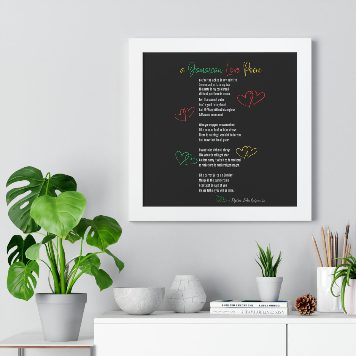 Jamaican Love Poem Framed Poster - Irie Blues Boutique