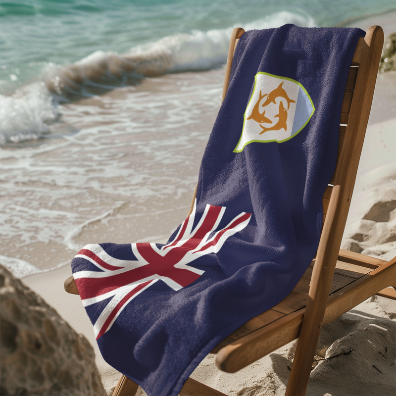 Anguilla Flag Beach Towel - Irie Blues Boutique