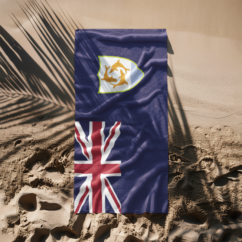 Anguilla Flag Beach Towel - Irie Blues Boutique