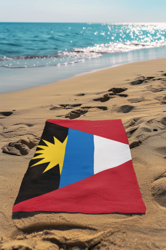 Antigua & Barbuda Flag Beach Towel - Irie Blues Boutique