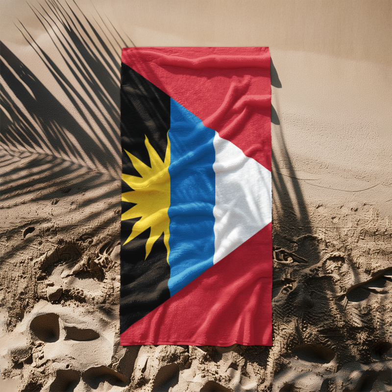 Antigua & Barbuda Flag Beach Towel - Irie Blues Boutique