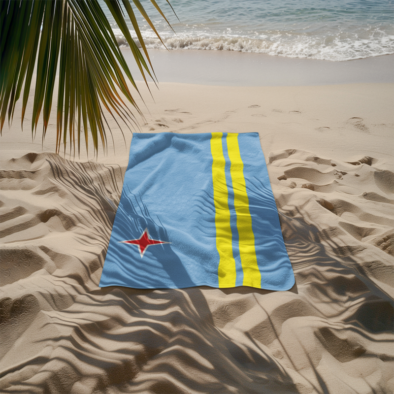 Aruba Flag Beach Towel - Irie Blues Boutique