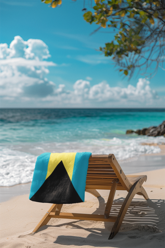 Bahamas Flag Beach Towel - Irie Blues Boutique