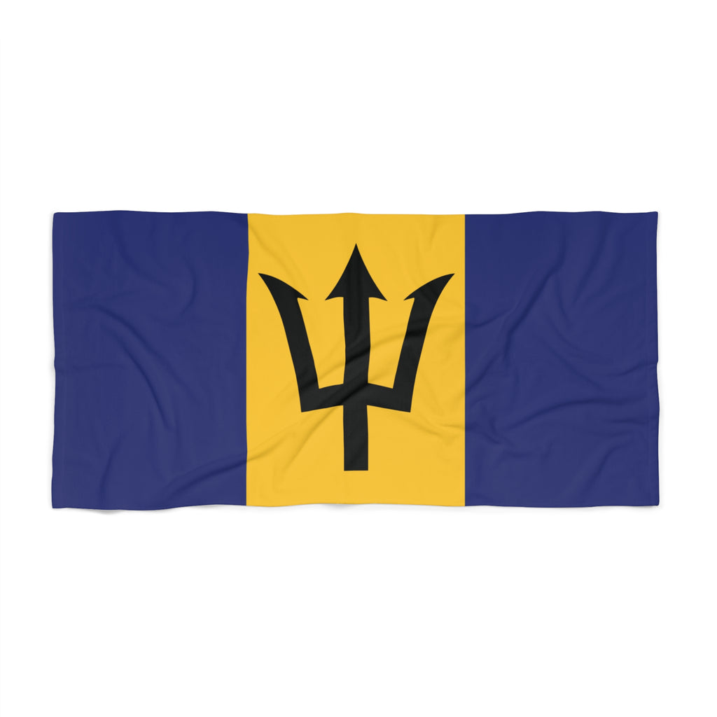 Barbados Flag Beach Towel - Irie Blues Boutique
