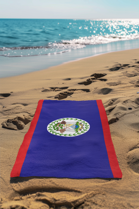 Belize Flag Beach Towel - Irie Blues Boutique