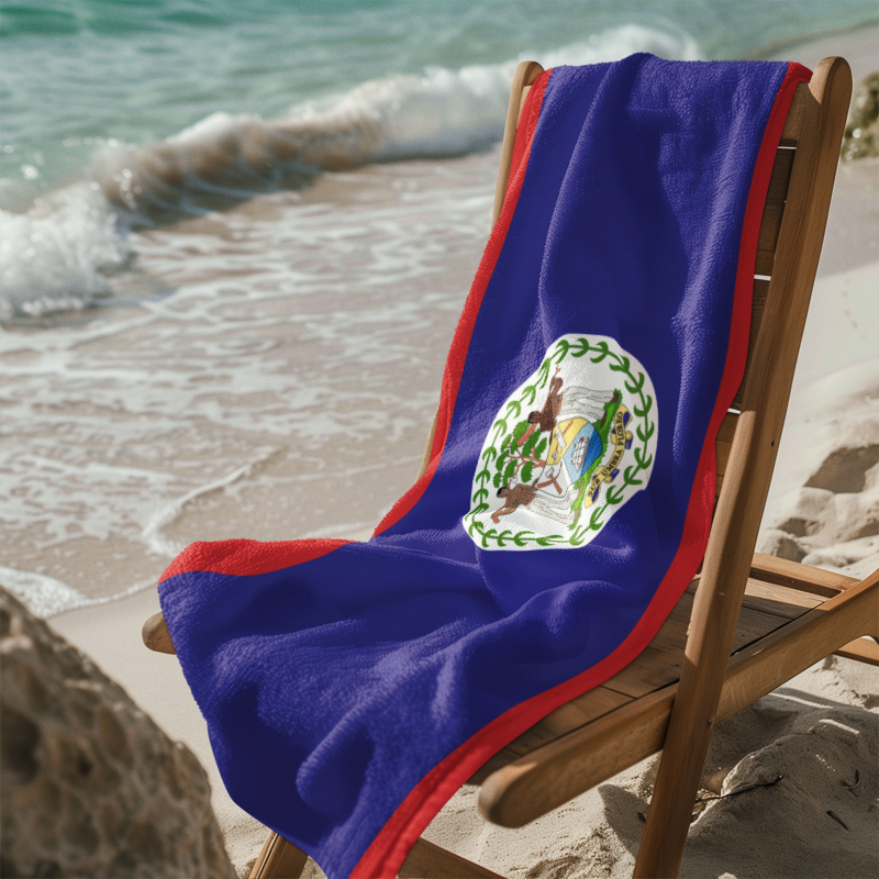 Belize Flag Beach Towel - Irie Blues Boutique