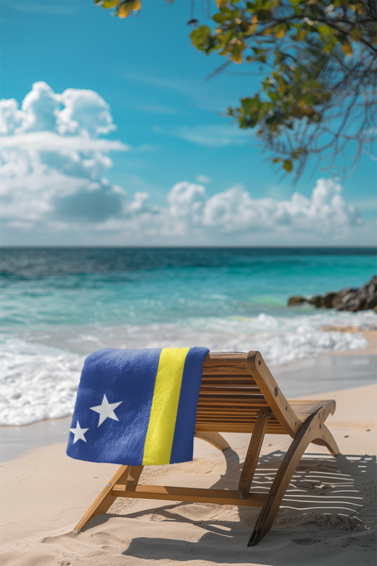 Curacao Flag Beach Towel - Irie Blues Boutique