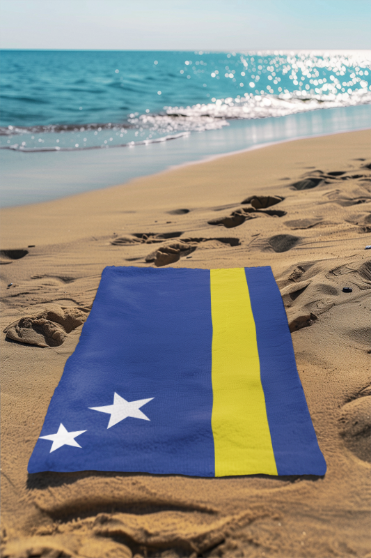 Curacao Flag Beach Towel - Irie Blues Boutique