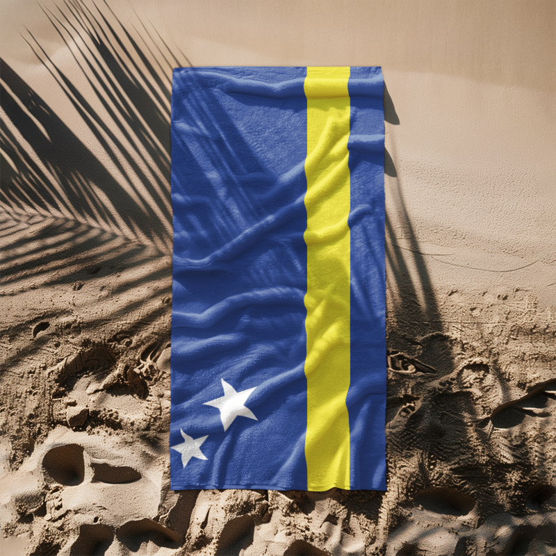 Curacao Flag Beach Towel - Irie Blues Boutique
