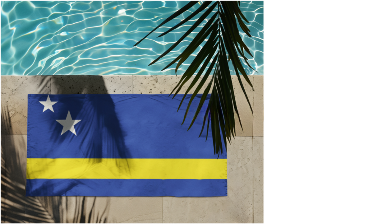 Curacao Flag Beach Towel - Irie Blues Boutique