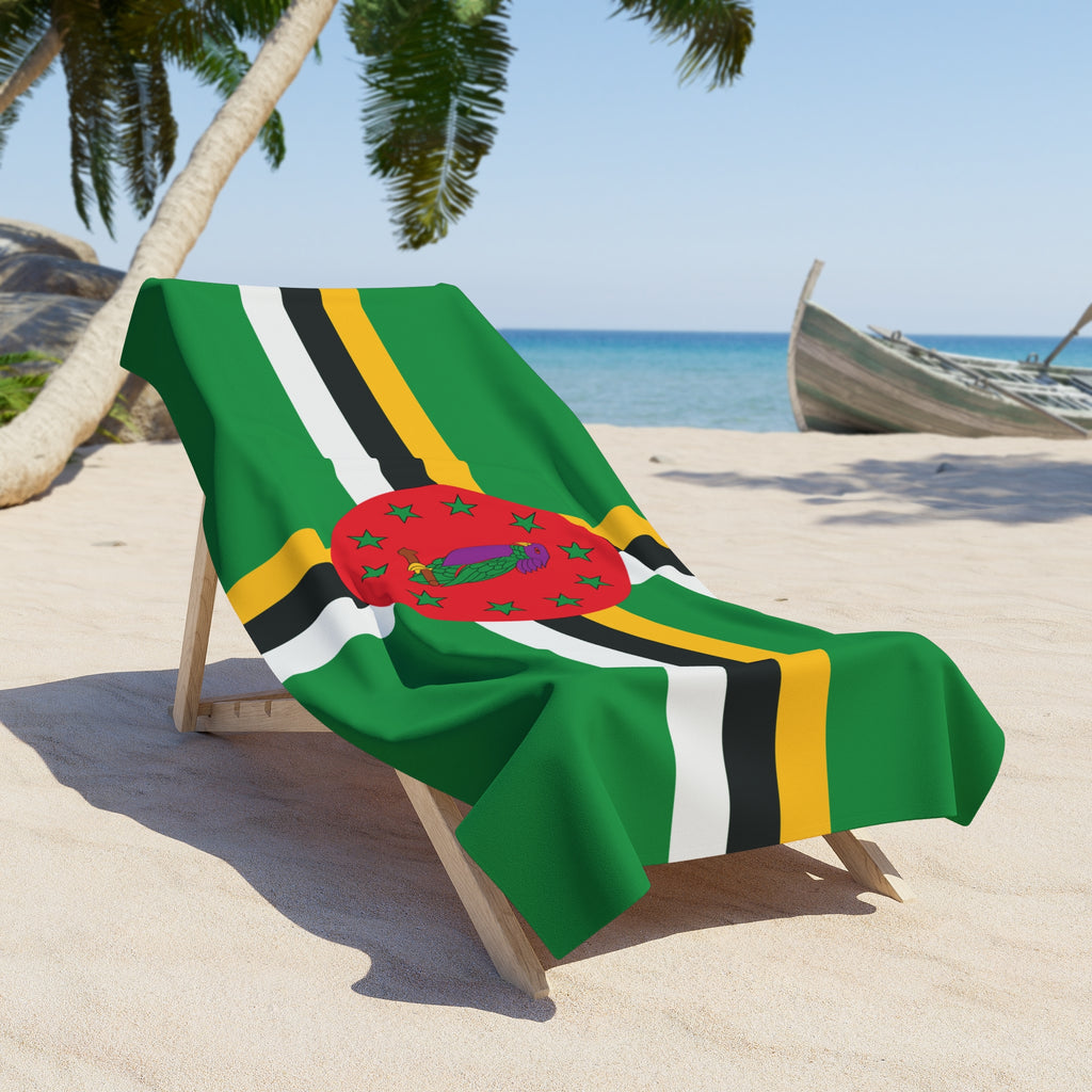 Dominica Flag Beach Towel - Irie Blues Boutique