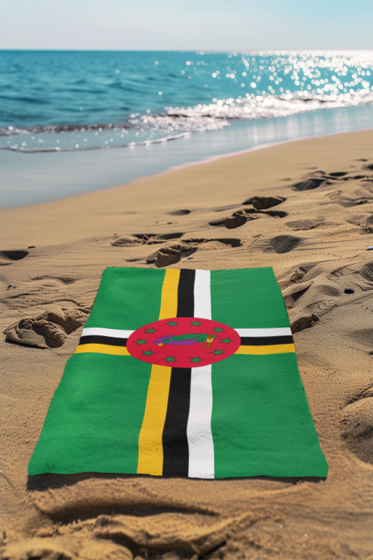 Dominica Flag Beach Towel - Irie Blues Boutique