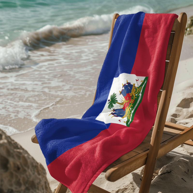Haiti of Flag Beach Towel - Irie Blues Boutique